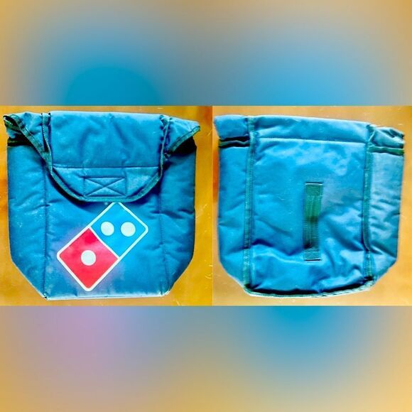 Authentic Navy Blue Dominos Pizza Insulated Delivery Thermal Bag 17”X17” - Picture 1 of 7